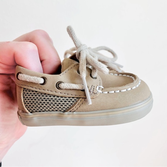 Sperry Baby Junior Leather Boat Shoes, Size 1 M - Picture 10 of 11